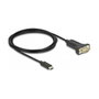 DeLOCK Adaptador USB Type-C a 1 x Serial RS-232 D-Sub 9 pin con tuercas 2 m