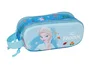 Safta Bolso Escolar Portatodo Estuche Frozen Disney, Doble Compartimento con Cremallera, Dimensiones 80x60x210 mm