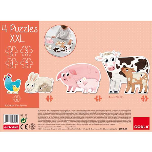 Diset Goula Puzzle XXL Mamás y Bebés Animales Diset Goula Puzzle XXL Mamás y Bebés Animales