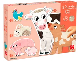 Goula Puzle XXL Mamas y Bebes 14 Piezas Animalitos de Granja