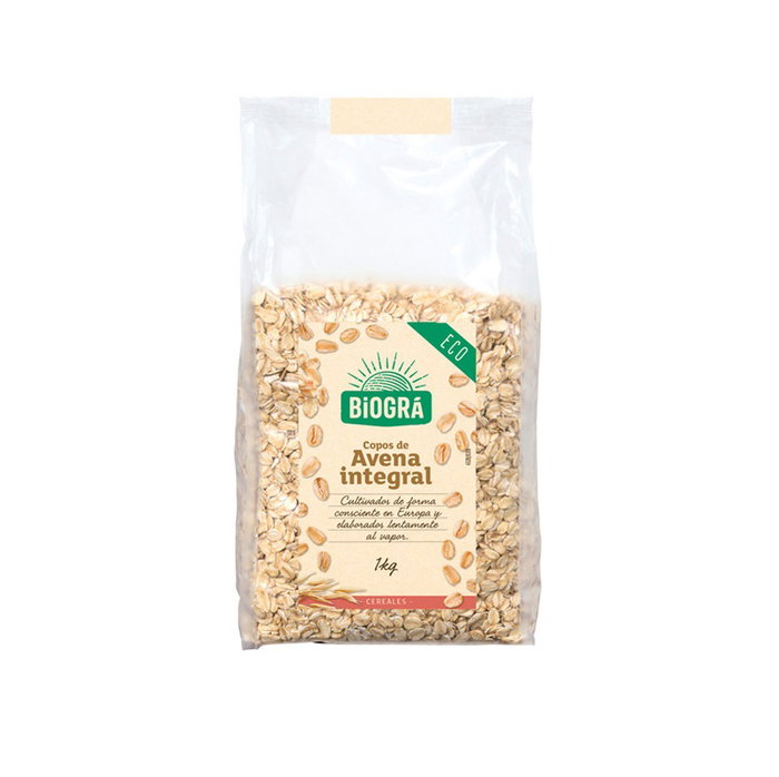BIOGRA Copos de avena gruesos integrales BIO 1kg BIOGRA Copos de avena gruesos integrales BIO 1kg