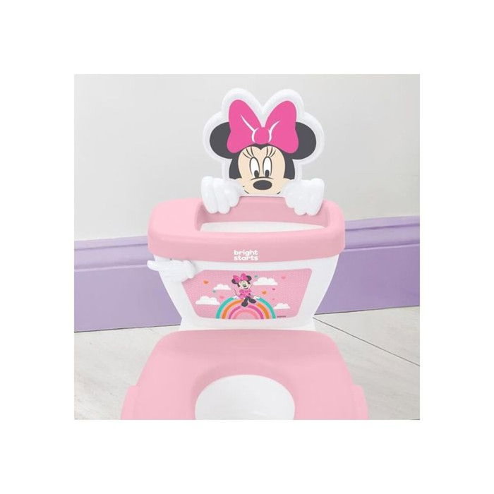 Bright Starts Disney Baby Minnie Mini inodoro 2 en 1 con reductor de asiento