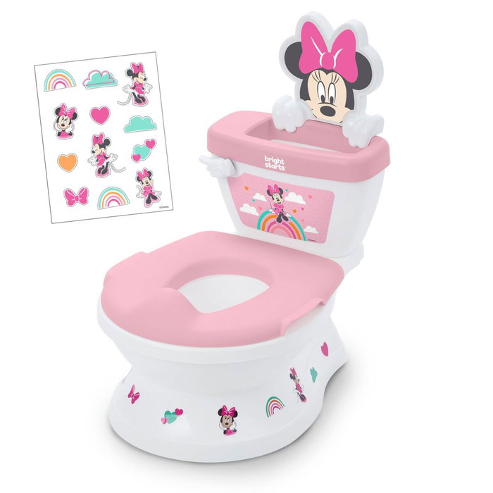 Bright Starts Disney Baby Minnie Mini inodoro 2 en 1 con reductor de asiento