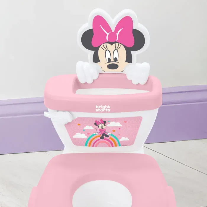 Bright Starts BRI17553 Orinal y Reductor 2 en 1 Minnie MySize con Asiento Extraíble para Fácil Limpieza