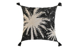DKD Home Decor Cojin Boho Negro 45 x 45 cm