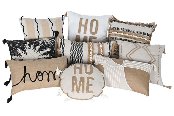 DKD Home Decor Cojin Boho Negro 45 x 45 cm DKD Home Decor Cojin Boho Negro 45 x 45 cm