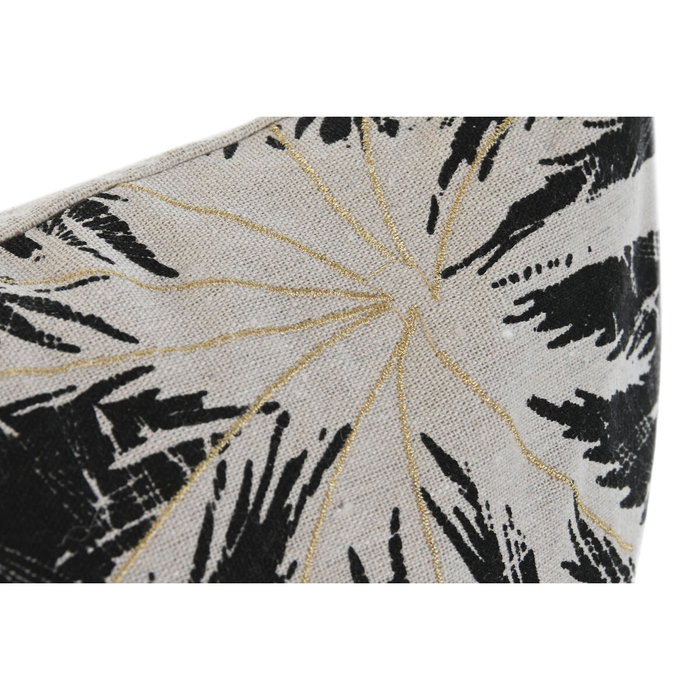 DKD Home Decor Cojín de Algodón Negro Impreso y Bordado 45x45 cm