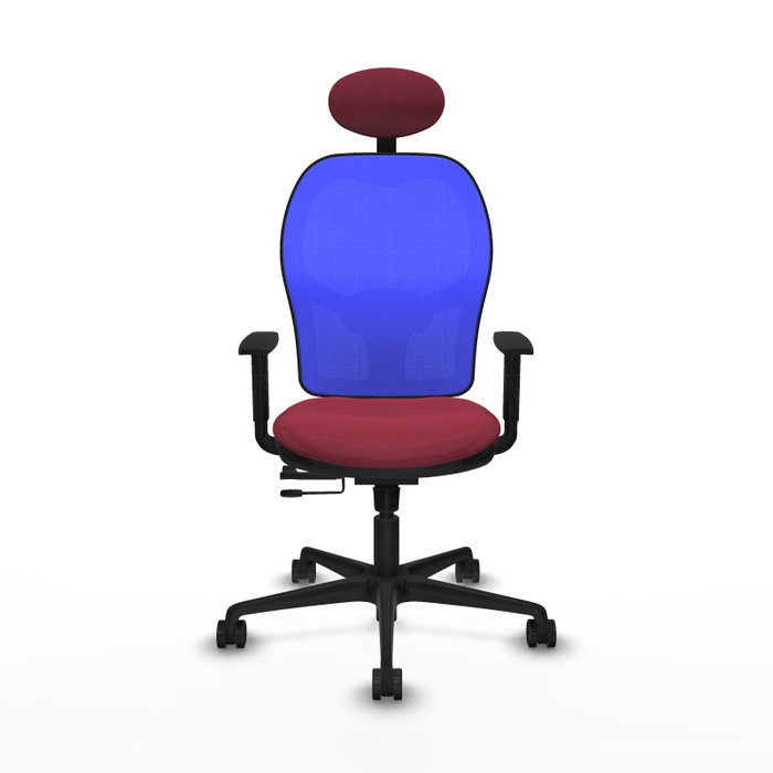 PIQUERAS Y CRESPO Silla de oficina Jorquera Granate y Azul Mecanismo Sincro/Traslack PIQUERAS Y CRESPO Silla de oficina Jorquera Granate y Azul Mecanismo Sincro/Traslack