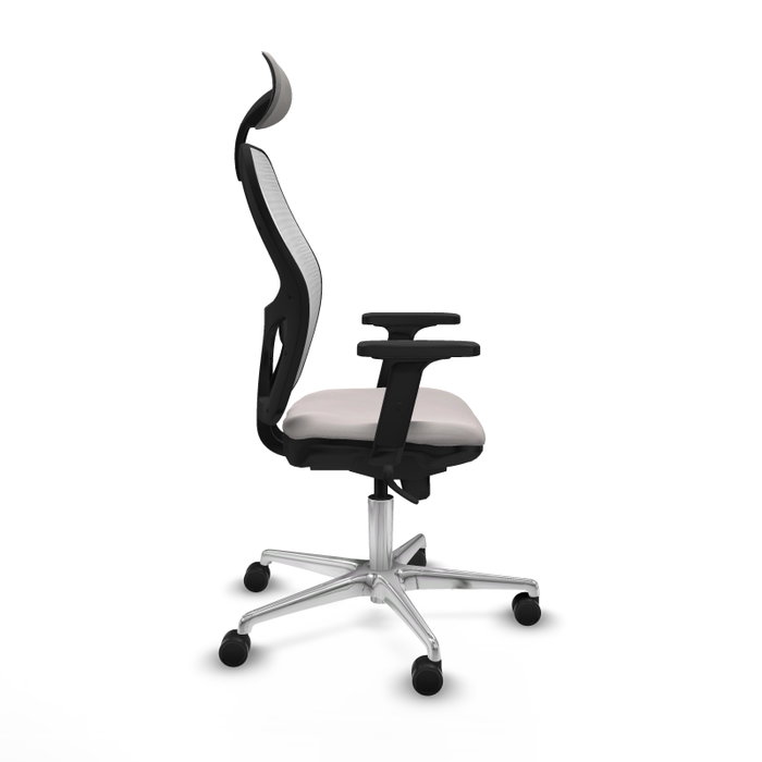PIQUERAS Y CRESPO Silla de oficina Jorquera con mecanismo Sincro y Similpiel Blanco