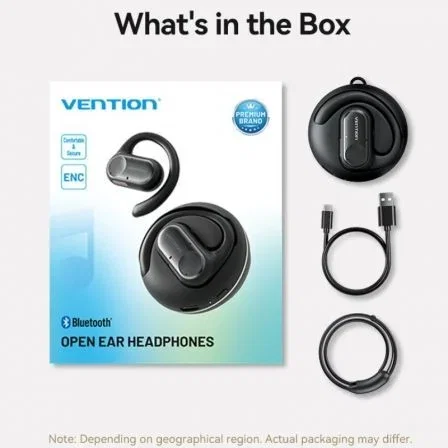 Vention Auriculares Deportivos Bluetooth Open Ear OpenBeat O11 NBPB0 Negro con Estuche de Carga