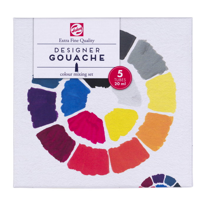 Talens Témperas Extrafinas Colores Primarios Set de 5 Tubos de 20 ml