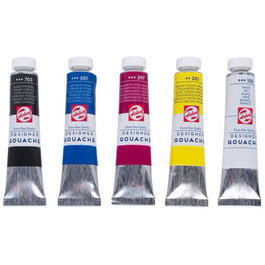 Talens Témperas Extrafinas Tubo 20 ml - Colores Primarios Set de 5 Unidades