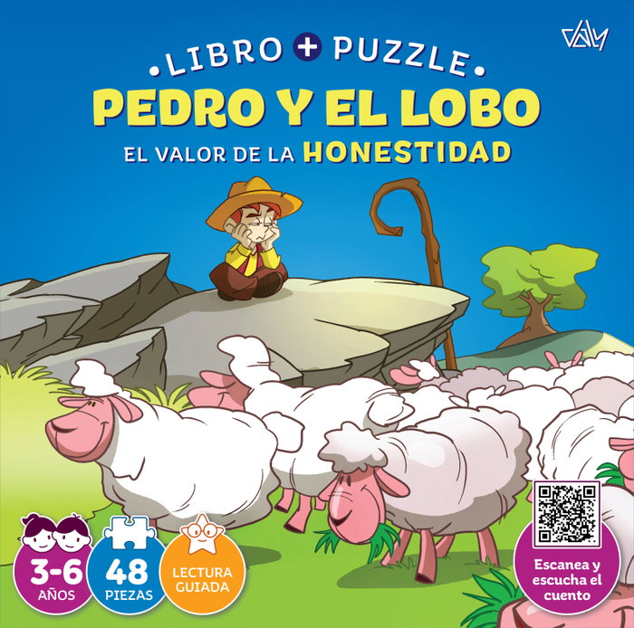 DALY, Pedro y el lobo (valor honestidad) - Libro + Puzzle