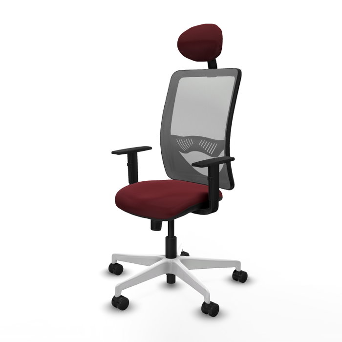PIQUERAS Y CRESPO Silla de oficina Zulema Sincro Granate y Gris PIQUERAS Y CRESPO Silla de oficina Zulema Sincro Granate y Gris
