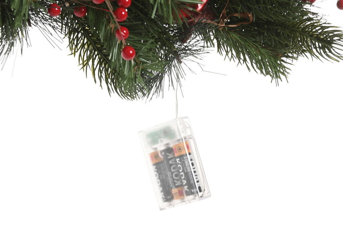 DKD Home Decor Corona Navidad Tradicional Verde Rojo 15 x 60 x 60 cm (2 Unidades)