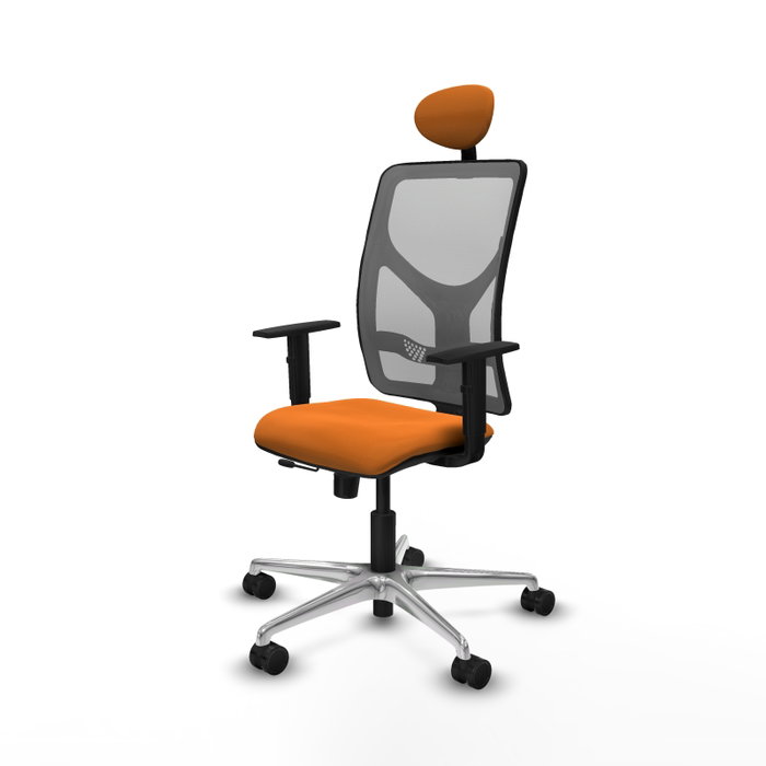 PIQUERAS Y CRESPO Silla de oficina Motilla Naranja y Gris