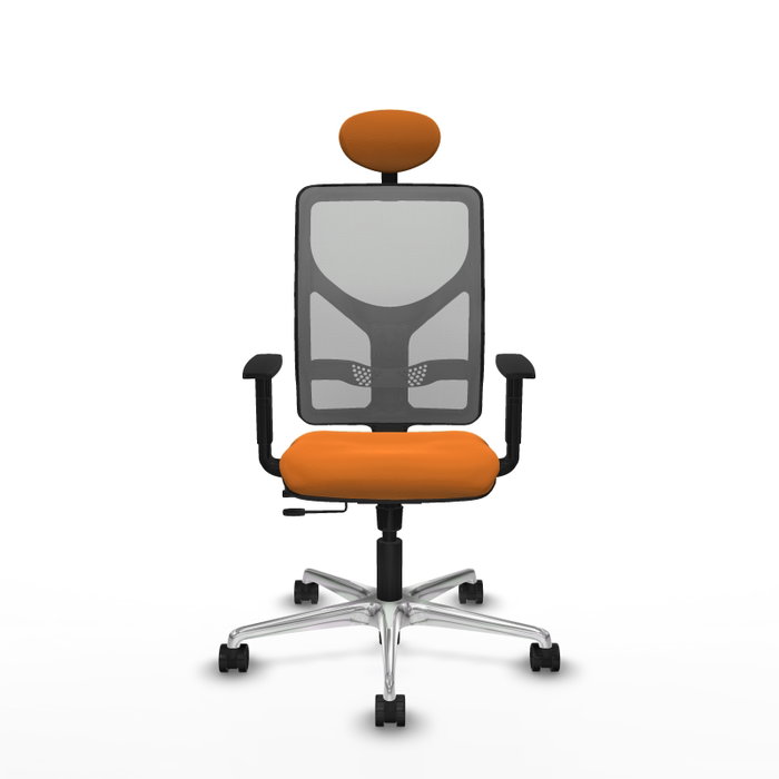 PIQUERAS Y CRESPO Silla de oficina Motilla Naranja y Gris
