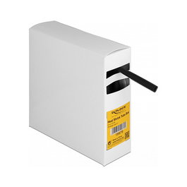 DeLOCK Tubo termorretráctil con adhesivo 19979, 5 m x 7,9 mm, Negro