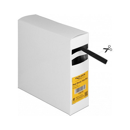 DeLOCK Tubo termorretráctil con adhesivo, 5 m x 7,9 mm, Negro DeLOCK Tubo termorretráctil con adhesivo, 5 m x 7,9 mm, Negro