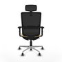 PIQUERAS Y CRESPO Silla de oficina Haches con mecanismo Sincro/Traslack Crema y Negro
