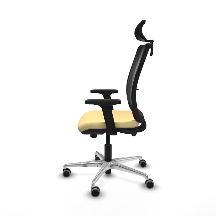PIQUERAS Y CRESPO Silla de oficina Haches con mecanismo Sincro/Traslack Crema y Negro