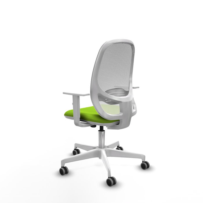 PIQUERAS Y CRESPO Silla de oficina Cilanco con mecanismo Sincro, Pistacho y Blanco