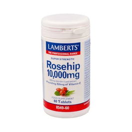 LAMBERTS Escaramujo 10.000Mg. (Rose Hips) 60 Comprimidos con Vitamina C para el Sistema Inmune y Piel