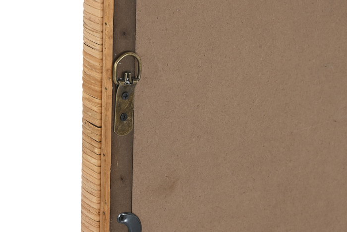 DKD Home Decor Espejo de Ratán y Cristal Natural 50x4x120 cm