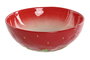 DKD Home Decor Bol de Gres Fresa Rojo 19,3x19,3x7 cm