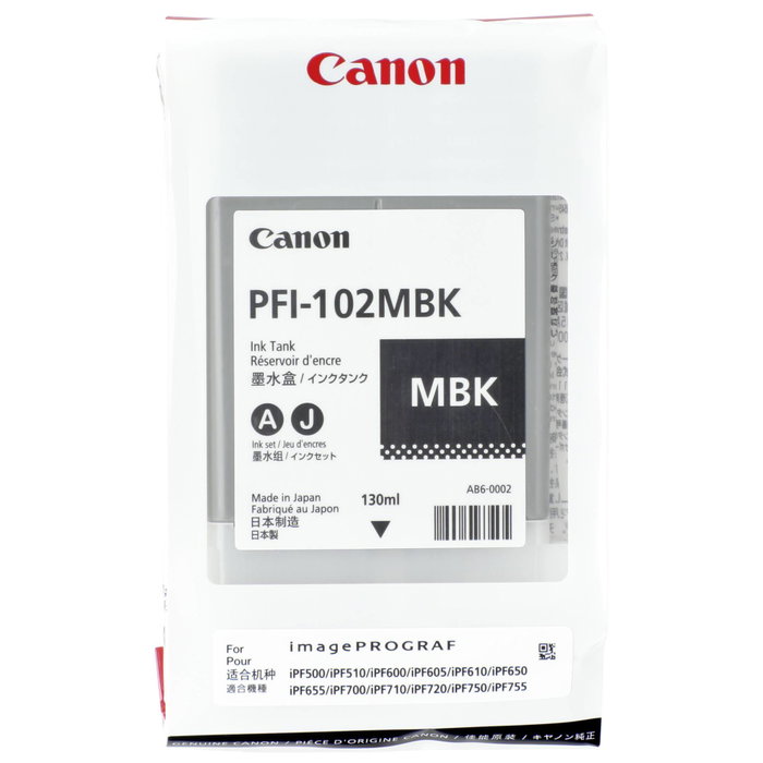 Canon PFI-102MBK Negro mate Canon PFI-102MBK Negro mate