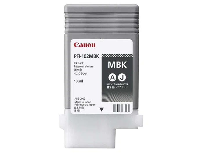 Canon PFI-102MBK Tinta Negra Mate Original Ink Tank