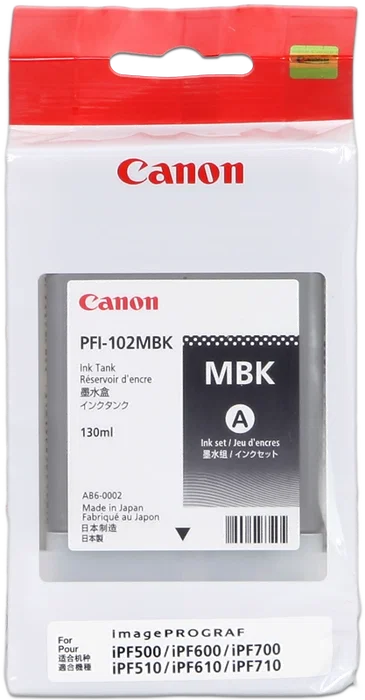 Canon PFI-102mbk Cartucho de tinta negro original (0894B001) – 1.500 páginas Canon PFI-102mbk Cartucho de tinta negro original (0894B001) – 1.500 páginas