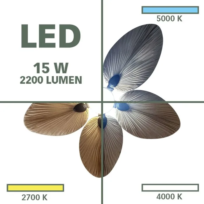 Farelek Makani Ventilador de Techo 132 cm con Luz LED 18W - FAR3431541124592 Farelek Makani Ventilador de Techo 132 cm con Luz LED 18W - FAR3431541124592
