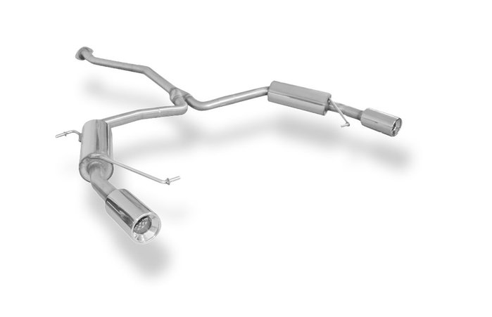 Fox Silenciador Trasero para Mazda 6 GH Diesel con Colas Pulidas