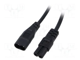 AKYGA Cable de alimentación H03VV-ZH 2x0,5mm2 IEC C7 a IEC C8 1,5m