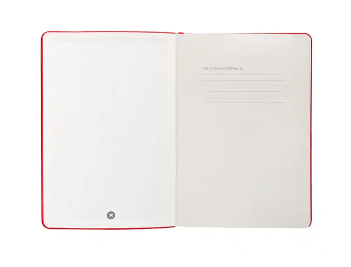 Antartik Cuaderno A4 Tapa Dura Rojo, Hojas Cuadriculadas, 100 Hojas 80gr FSC