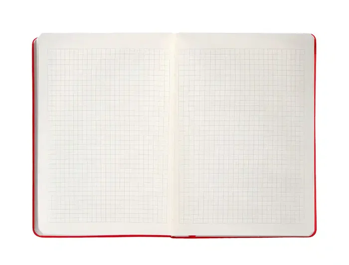 Antartik Cuaderno A4 Tapa Dura Rojo, Hojas Cuadriculadas, 100 Hojas 80gr FSC