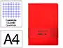 Antartik Cuaderno A4 Tapa Dura Rojo, Hojas Cuadriculadas, 100 Hojas 80gr FSC