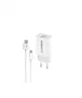 Eightt ECW-IP Cargador Universal con 2 Puertos USB y Cable Lightning Blanco