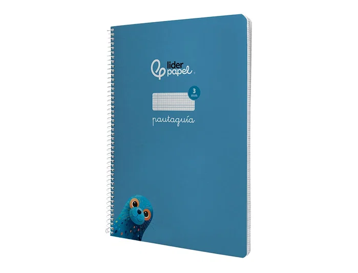 Liderpapel Cuaderno espiral Pautaguía A4 tapa dura azul