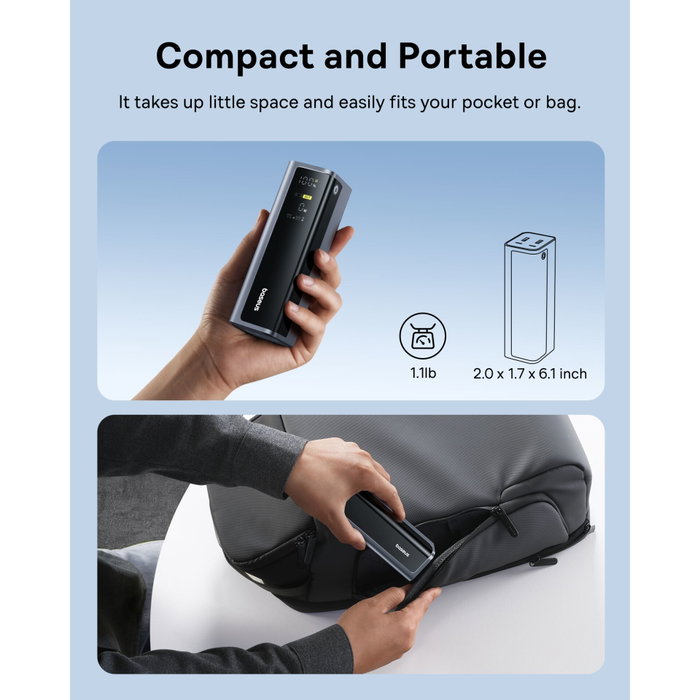 Baseus EnerGeek GP12 Power Bank 20800mAh 145W Gris Baseus EnerGeek GP12 Power Bank 20800mAh 145W Gris