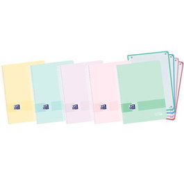 Oxford Cuaderno Live&Go Europeanbook 4 Microperforado 120H A5+ 5x5 mm Tapa Plástico Surtido Pastel (Set 5) (Set de 5)