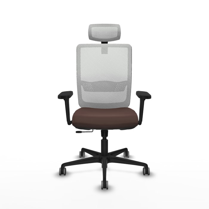 PIQUERAS Y CRESPO Silla de oficina Haches con mecanismo Sincro/Traslack Marrón y Blanco PIQUERAS Y CRESPO Silla de oficina Haches con mecanismo Sincro/Traslack Marrón y Blanco