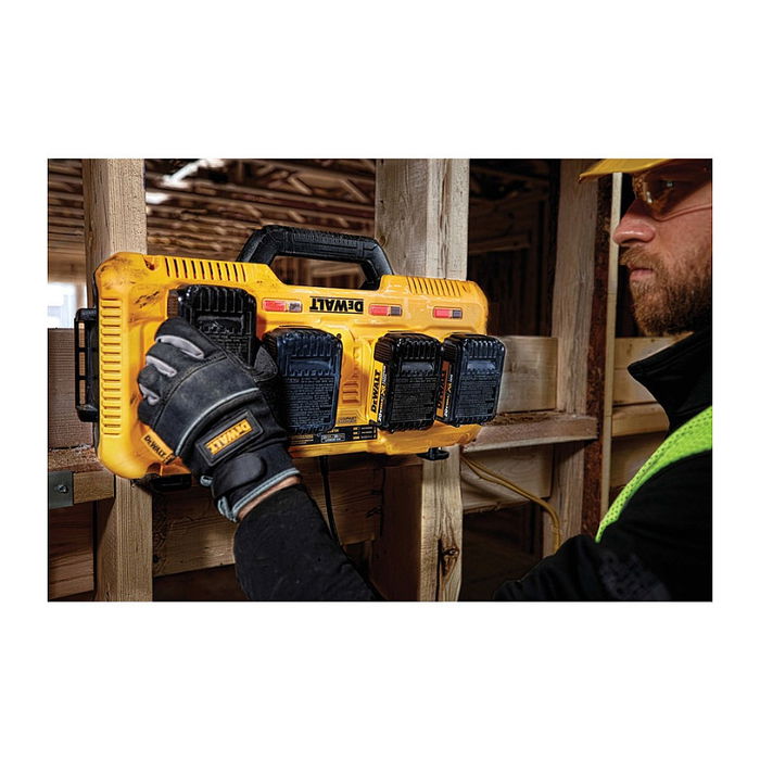 DEWALT DCB104-QW Cargador de Batería de Ión de Litio 12 Ah Amarillo 8 A para 4 Baterías