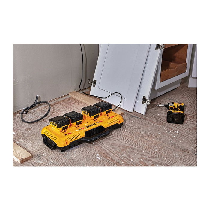 DEWALT DCB104-QW Cargador de Batería de Ión de Litio 12 Ah Amarillo 8 A para 4 Baterías