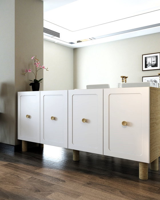Hanah Home Consola Roble Zafiro, Blanco 150x75x32 cm