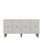 Hanah Home Consola Roble Zafiro, Blanco 150x75x32 cm