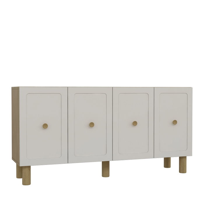 Hanah Home Consola Roble Zafiro, Blanco 150x75x32 cm