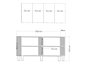 Hanah Home Consola Roble Zafiro, Blanco 150x75x32 cm