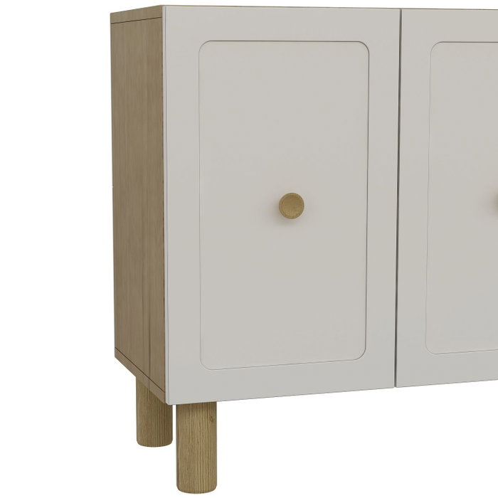 Hanah Home Consola Roble Zafiro, Blanco 150x75x32 cm